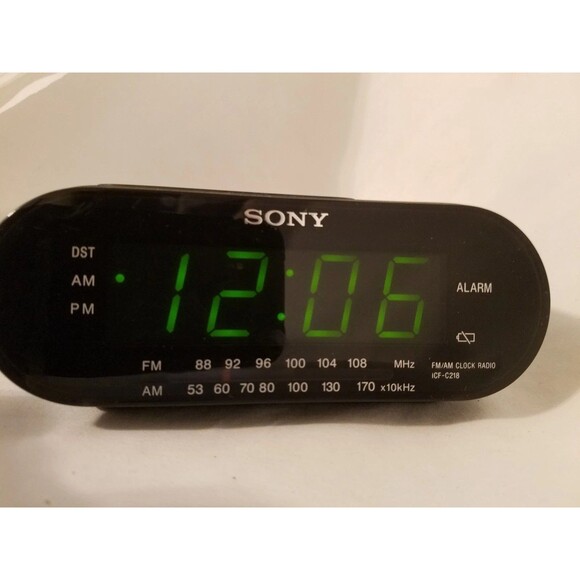 Sony ICF-C218 Dream Machine Black AM/FM Alarm Clock Radio - Tested & Working - Picture 1 of 5